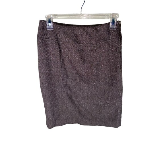 Banana Republic Women's 2 Brown Wool Blend Straight Pencil Skirt - Picture 1 of 5
